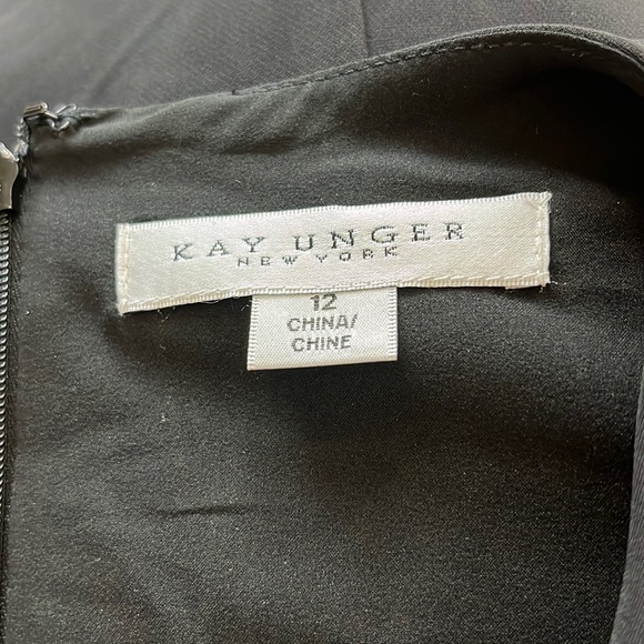 NEW! Kay Unger Davina Romper walk thru jumpsuit dress BLACK SIZE 12 0994 - Picture 5 of 7